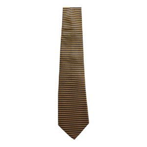Paul Stuart Geometric Pattern Gold 100% Silk Necktie
